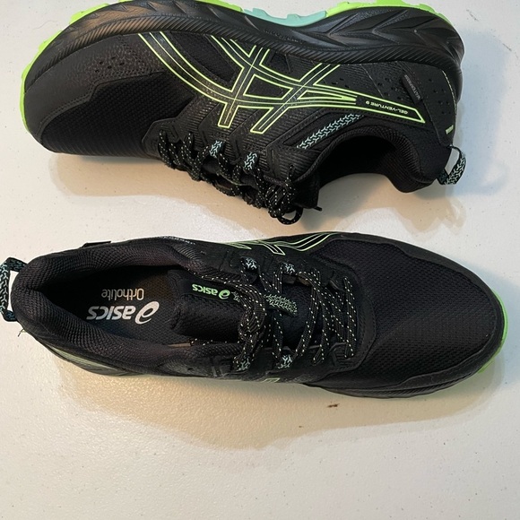 Asics Black and Neon Green Athletic Size 12 Shoes SB-BB main image 8